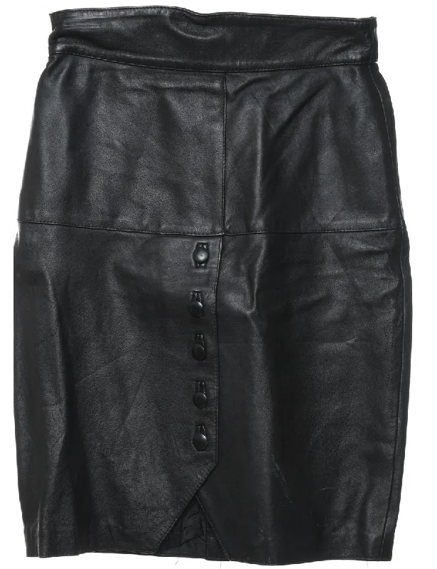 fashionable outerwearPencil Shape Leather Skirt - M