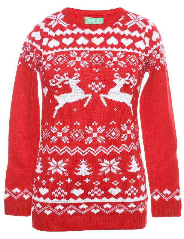 casual coatReindeer Christmas Jumper - L