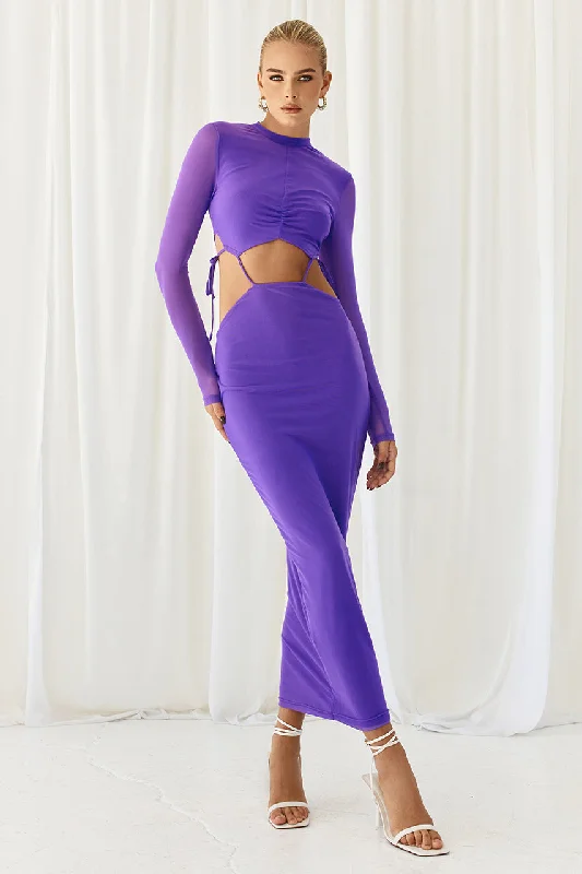 Savings Galore VILLA MIDI DRESS - PURPLE