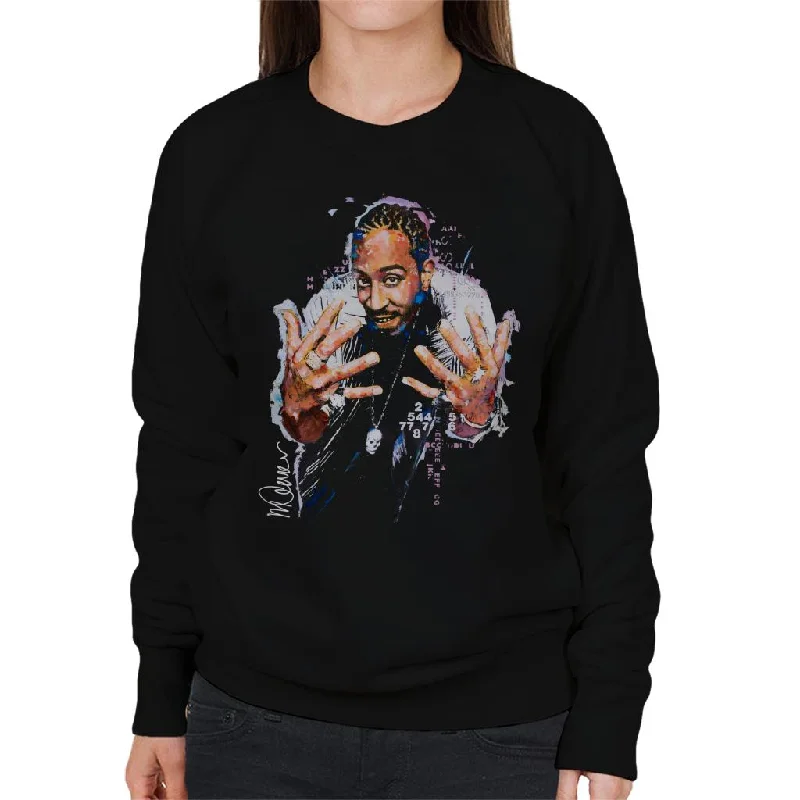 high-quality athletic sweatshirtSidney Maurer Original Portrait Of Ludacris Women's Sweatshirt