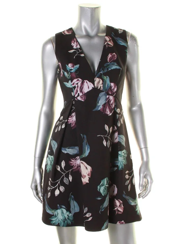 romantic dressWomens A-Line Floral Print Cocktail Dress