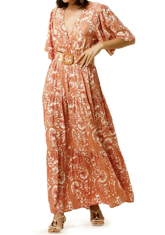 long sleeve dressRylen Maxi Dress In Coral