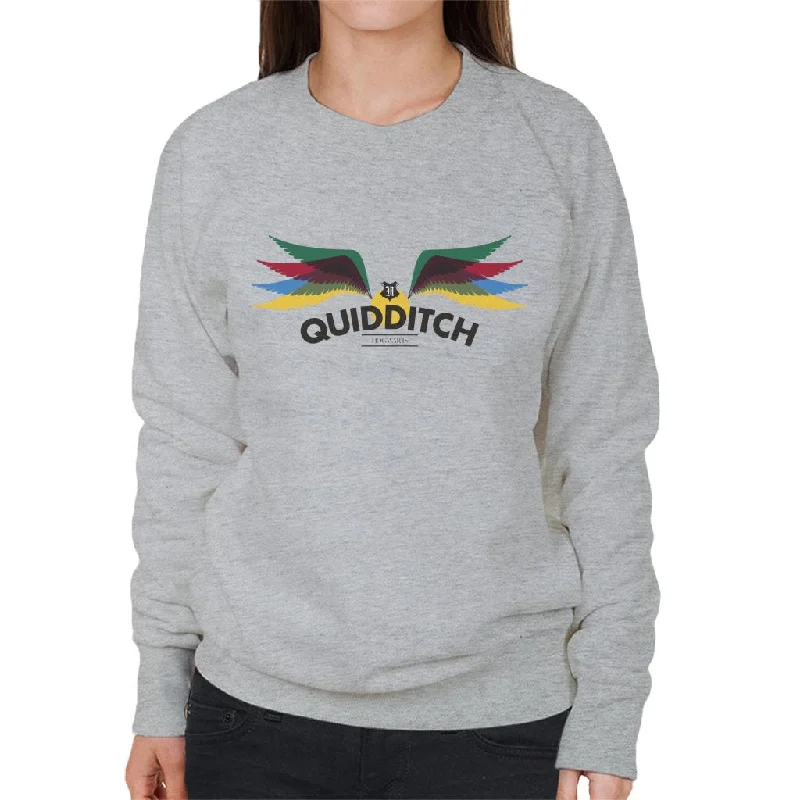 fashionable fitness sweatshirtHarry Potter Hogwarts Quidditch Golden Snitch Rainbow Women's Sweatshirt