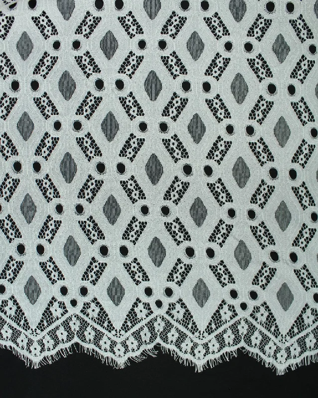 fitted cocktail dressPolyester Chevron Design Lace Cut Work Fabric (RFD)