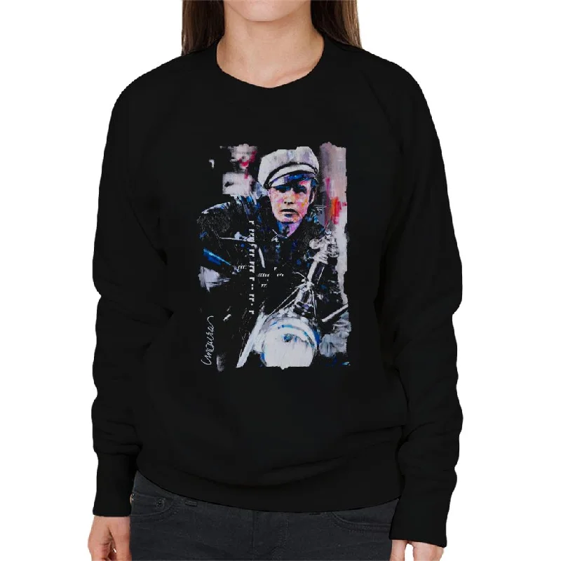 functional sports hoodieSidney Maurer Original Portrait Of Marlon Brando The Wild One Women's Sweatshirt