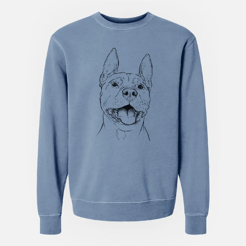 chic active hoodieBare Wally the Pitbull - Unisex Pigment Dyed Crew Sweatshirt