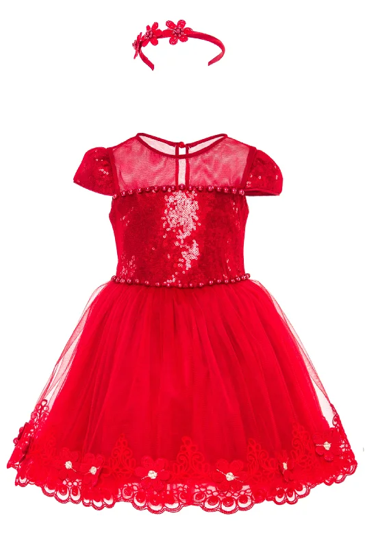 lace dressSequin Red Dress