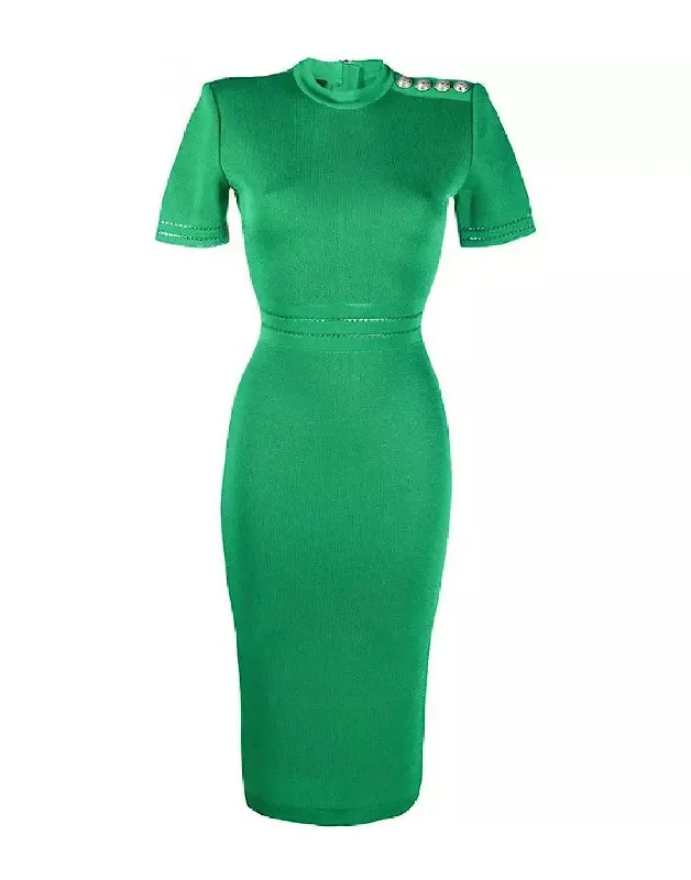 satin dressGreen Knitted Bodycon Dress