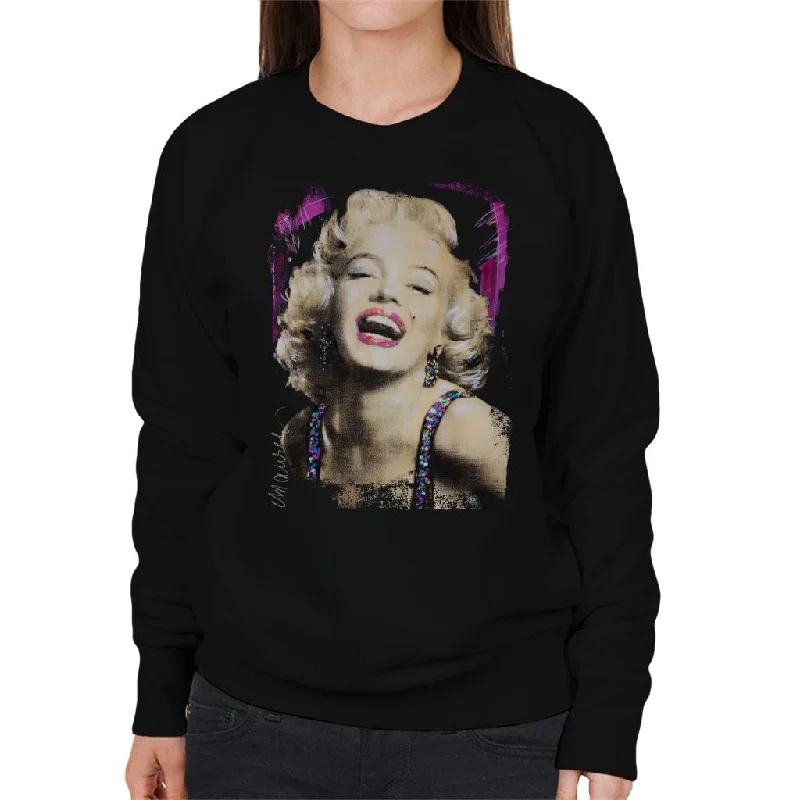 urban workout sweatshirtSidney Maurer Original Portrait Of Marilyn Monroe Pink Lips Women's Sweatshirt