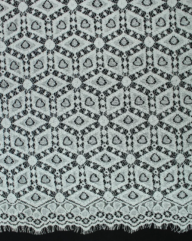 sleek dressPolyester Geometric Design Lace 1 Cut Work Fabric (RFD)