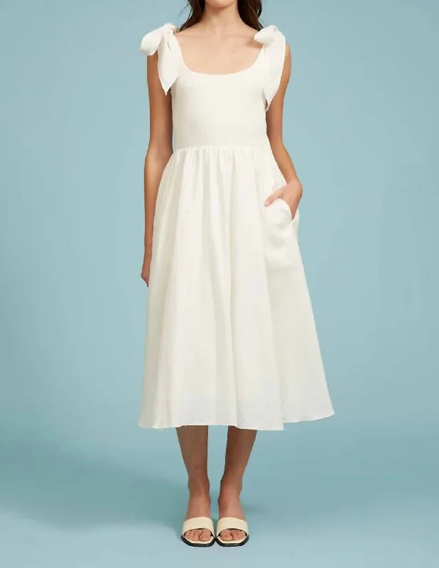 elegant dressBriela Tank Dress In White