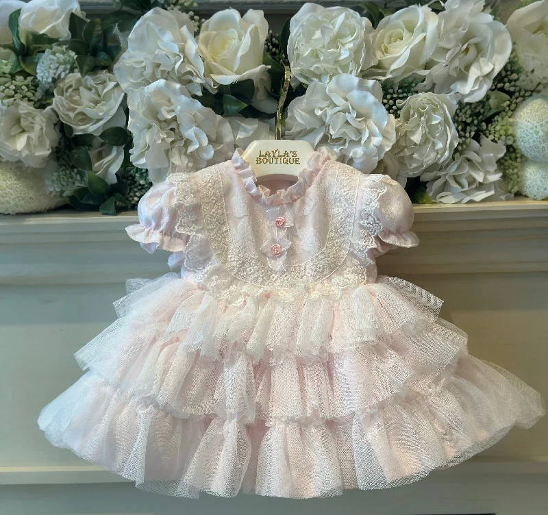 shift dressBaby Pink Tulle Layered Dress