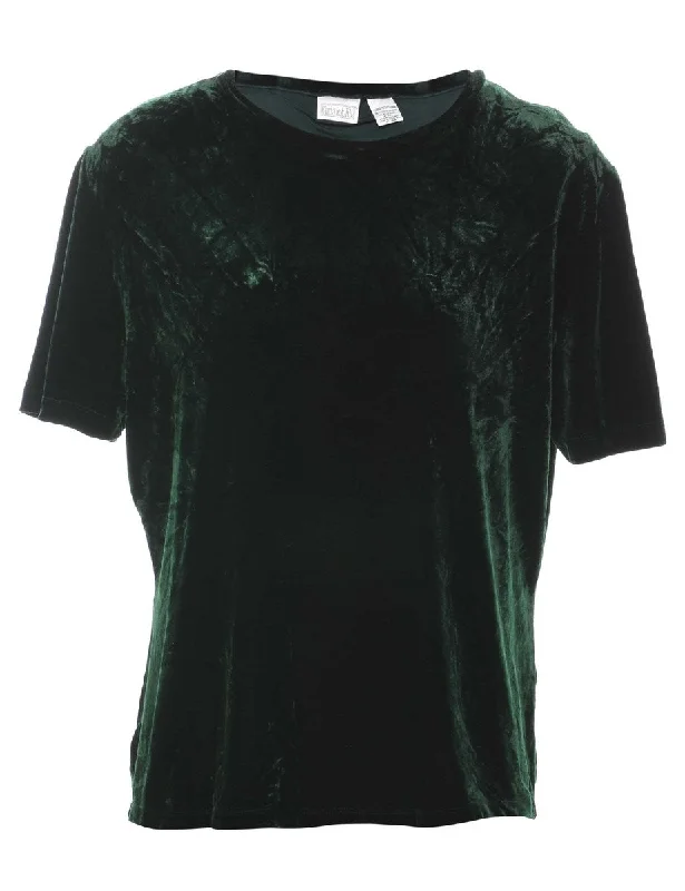 minimalist jacketDark Green Evening Top - XL