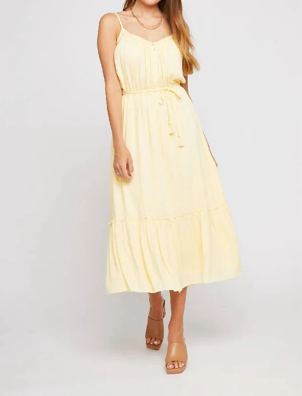 sleek dressRusso Midi Dress In Yellow