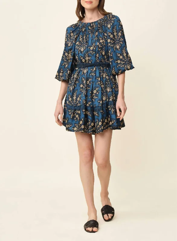 floral midi dressFitzgerald Mini Dress In Marli Sapphire