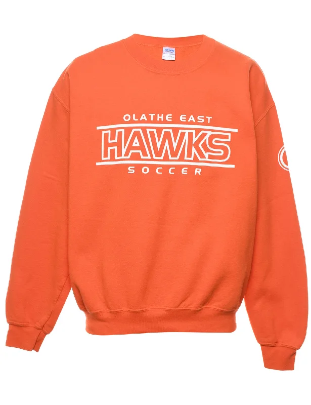 long coatOrange Olathe East Hawks Soccer Printed Sweatshirt - M