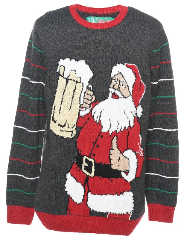 insulated jacketSanta Claus Christmas Jumper - L