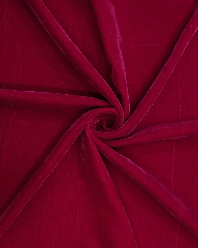 layered dressDARK MAROON PLAIN POLYESTER MICRO VELVET FABRIC ( WIDTH 58 INCHES )