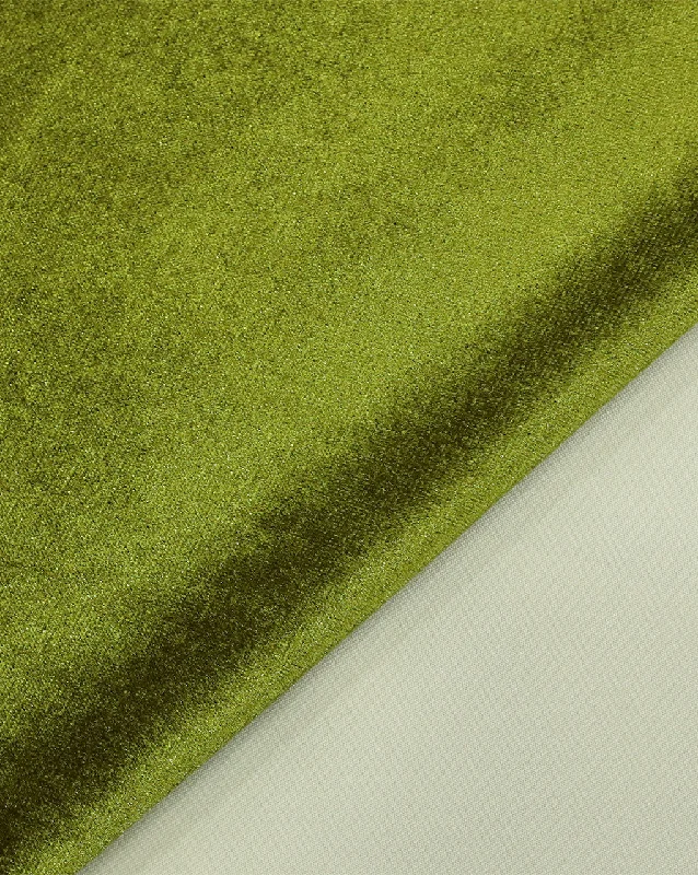 elegant evening dressGREEN PLAIN VELVET LYCRA FABRIC ( WIDTH 58 INCHES )