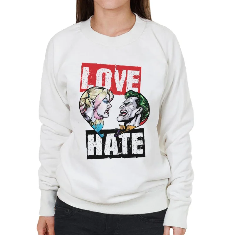 chic fitness hoodieBatman Harley Quinn Vs The Joker Love Hate Women's Sweatshirt