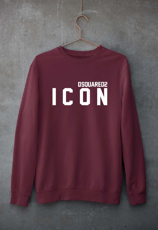 athletic streetwear sweatshirtDSQUARED - ICON Unisex Sweatshirt for Men/Women