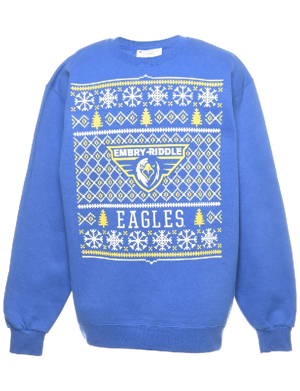 versatile coatEmbry–Riddle Eagles Christmas Sweatshirt - L