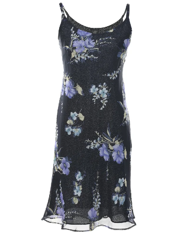 stylish peacoatFloral Print Dress - M