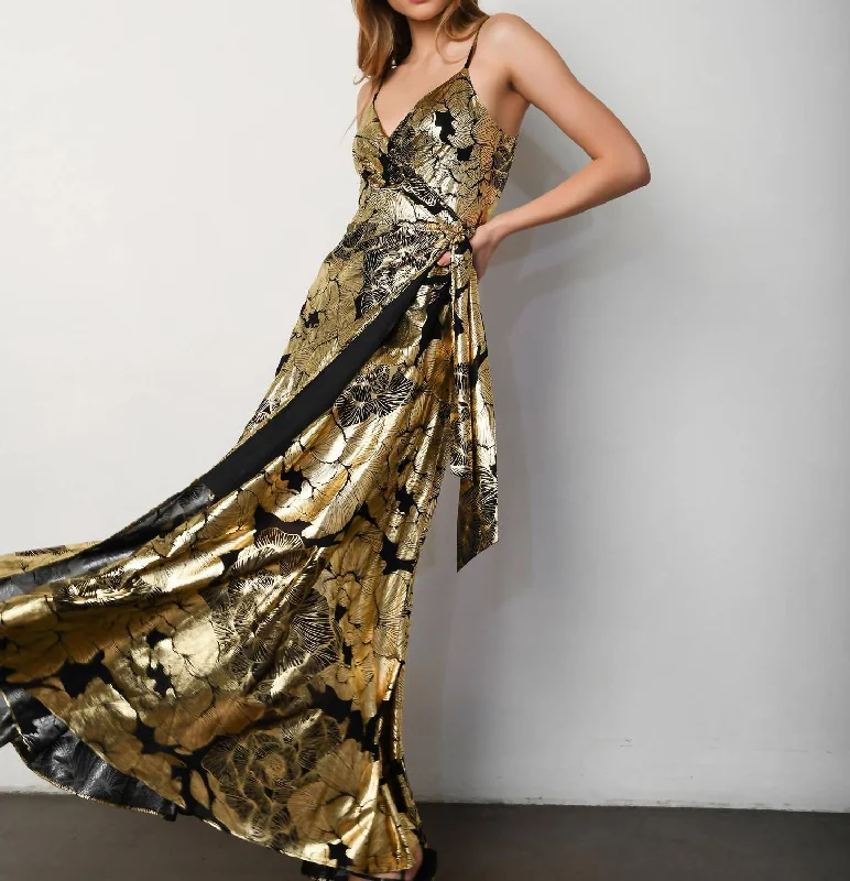 bohemian dressAlden In Gold