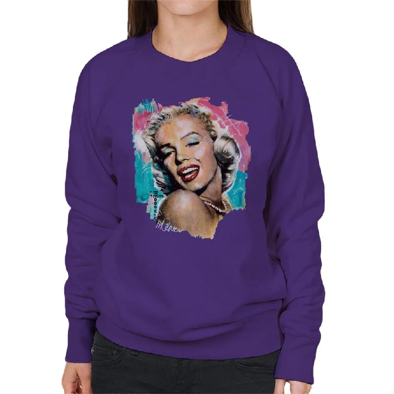 cool workout sweatshirtSidney Maurer Original Portrait Of Marilyn Monroe Lipstick Women's Sweatshirt