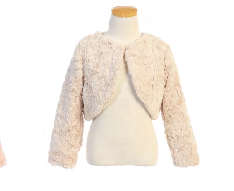 party dressChampagne Faux Fur Bolero