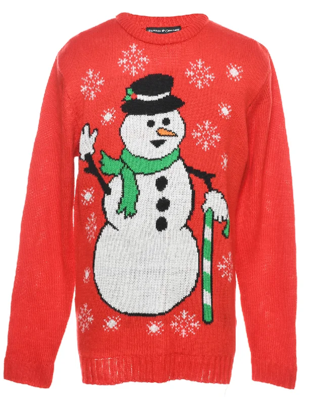 warm jacketSnowman Christmas Jumper - M