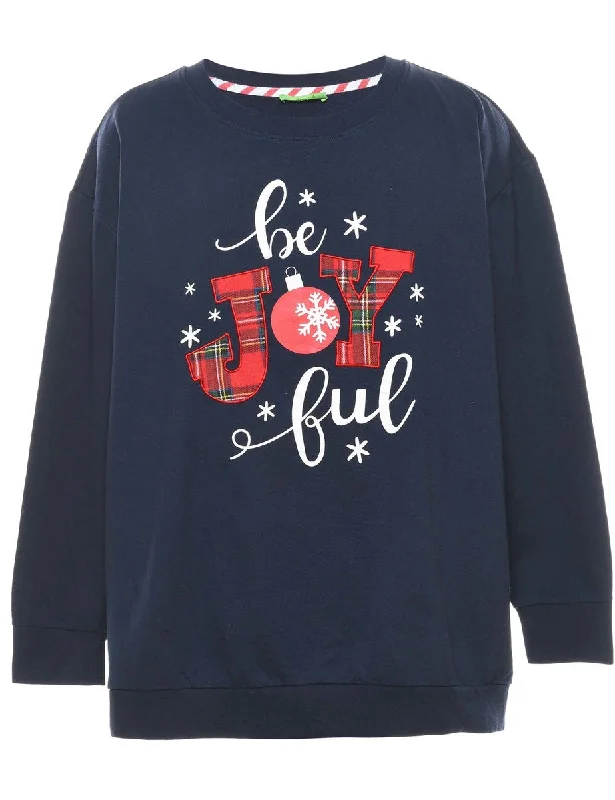 padded puffer coatNavy Christmas Sweatshirt - L