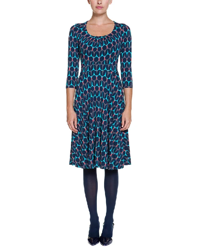 sleek dressBoden Highgate Blues Colorblocked Geometric Print Jersey Dress