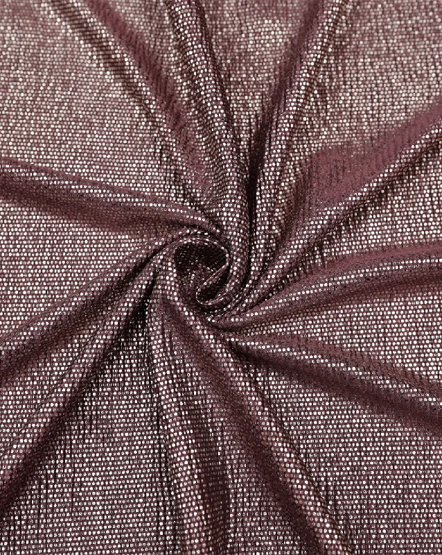 wrap dressBROWN POLYESTER LUREX PLEATED FABRIC ( WIDTH 58 INCHES )