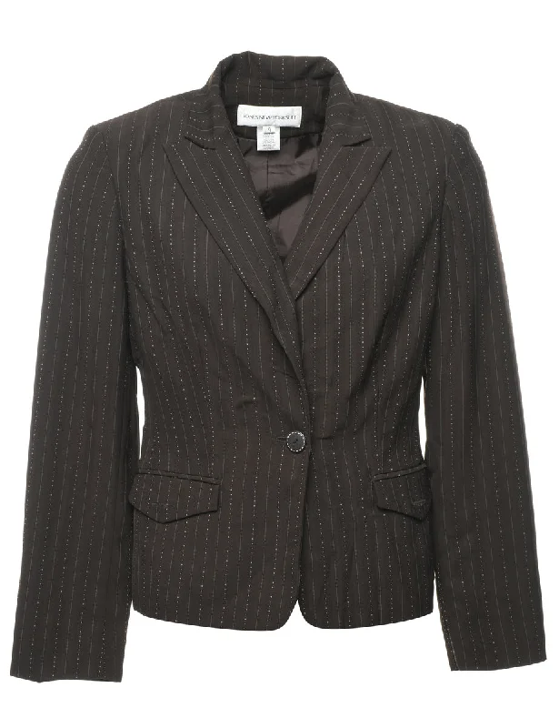 contemporary trench coatBrown Striped Blazer - M