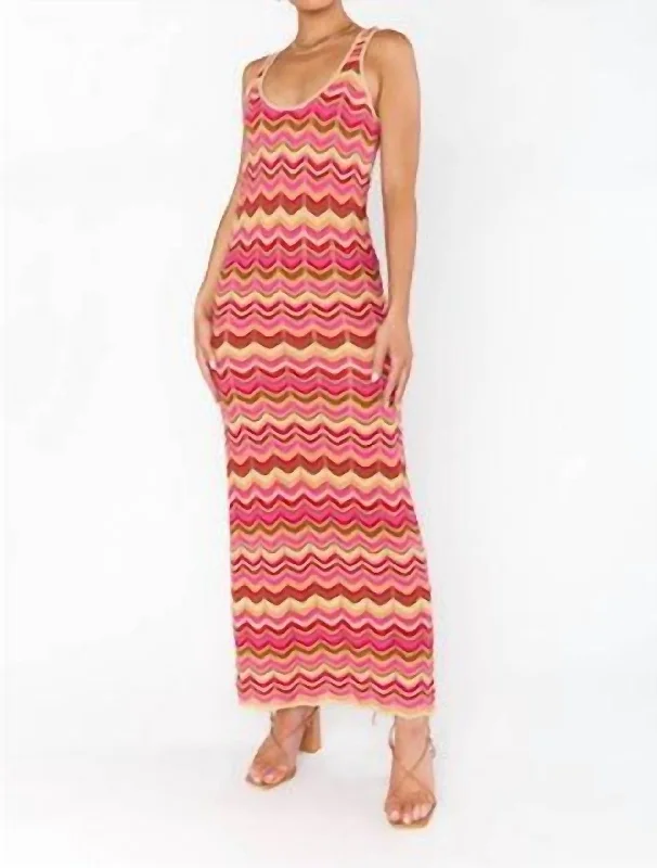 printed dressTala Tank Maxi Dress In Horizon Stripe Knit