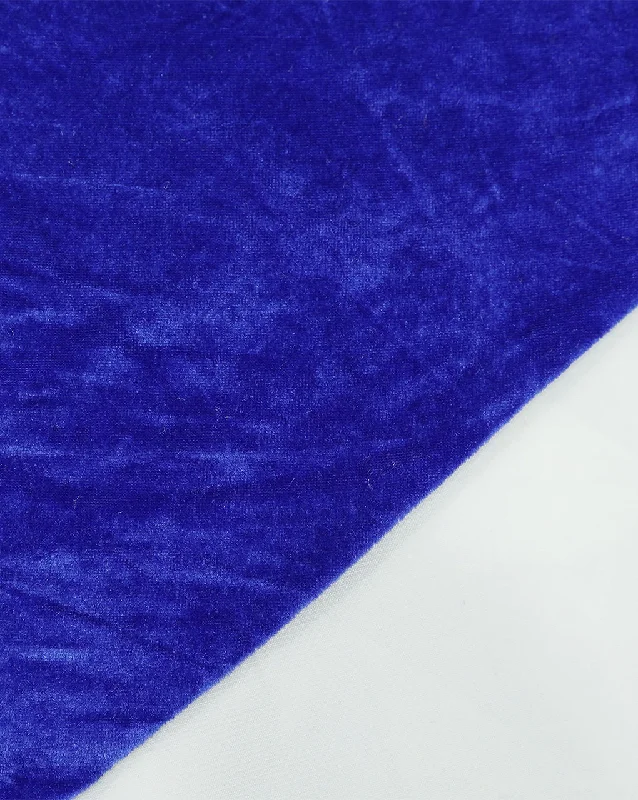 trendy dressROYAL BLUE PLAIN VELVET LYCRA FABRIC ( WIDTH 58 INCHES )