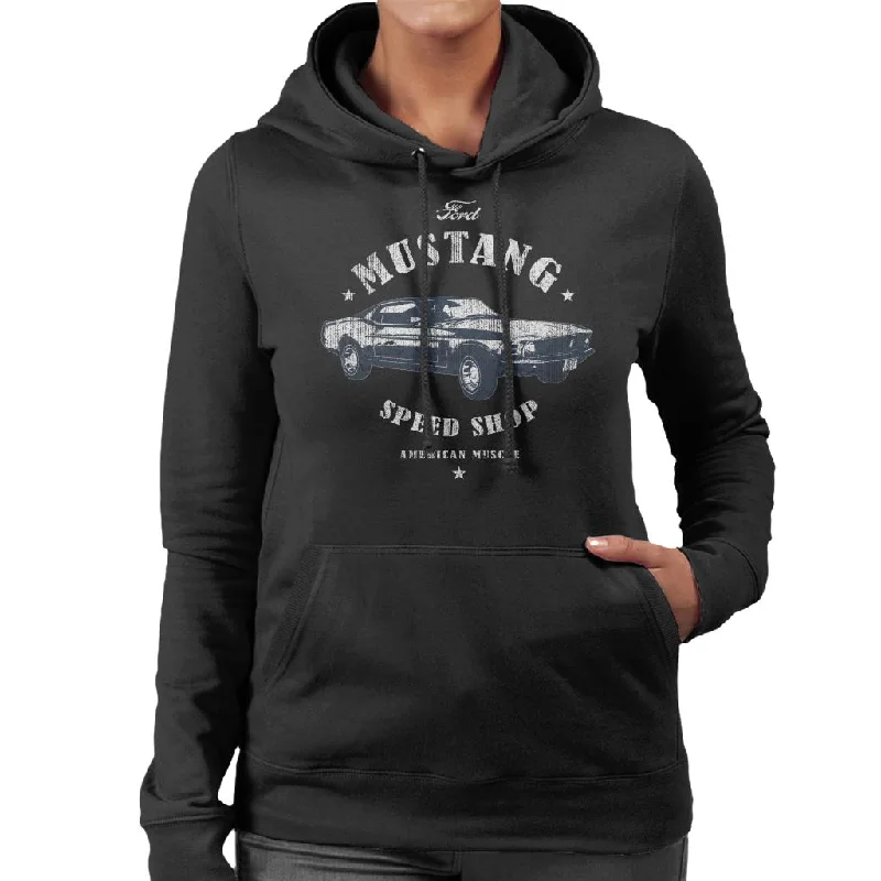 cool graphic hoodieFord Mustang Speed Shop Women's Hooded Sweatshirt