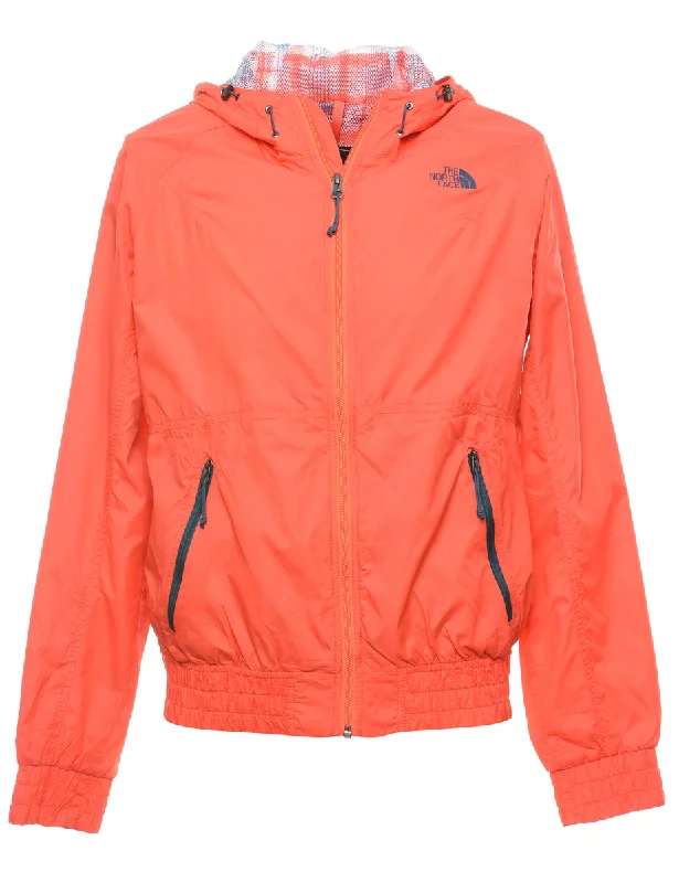 classic zip-up coatThe North Face Red Hooded Nylon Jacket - M