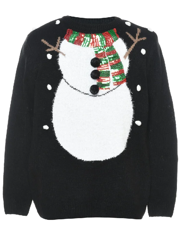 classic zip-up coatSnowman Christmas Jumper - M