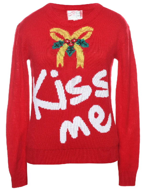 zip-up jacketRed Christmas Jumper - S