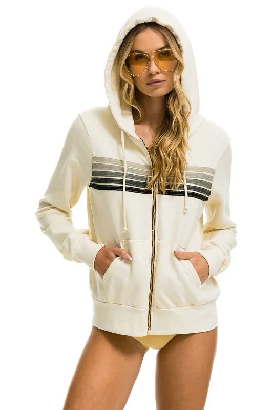 breathable hoodie5 STRIPE HOODIE - VINTAGE WHITE // GREY