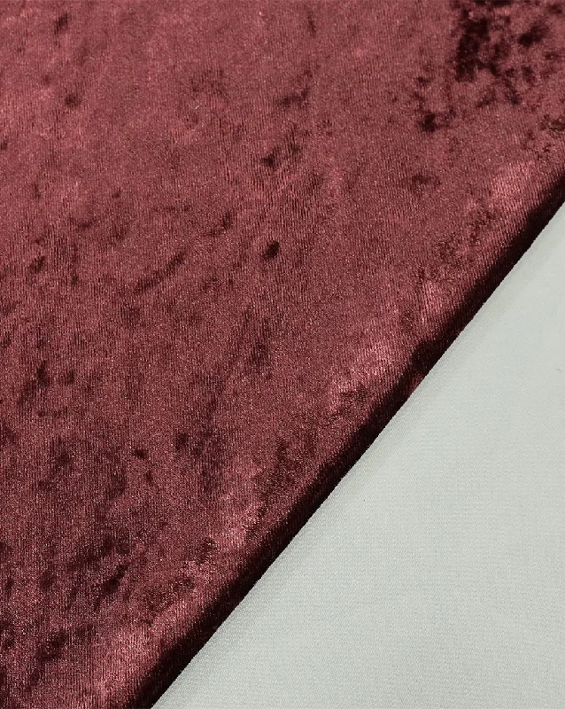 casual slip dressDARK MAROON PLAIN CRUSH VELVET LYCRA FABRIC ( WIDTH 58 INCHES )