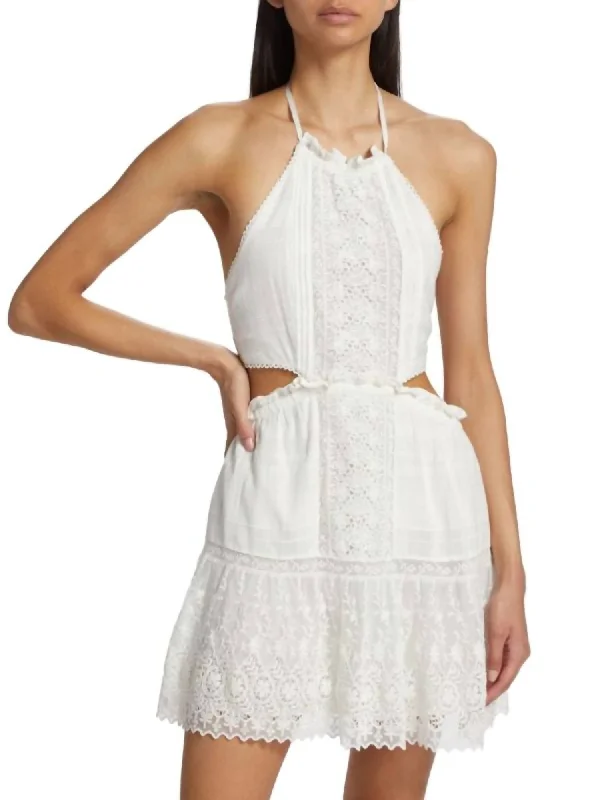 textured dressZia Dress In White