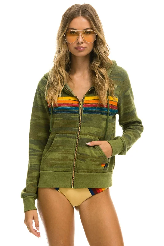 casual fit hoodie5 STRIPE HOODIE - CAMO