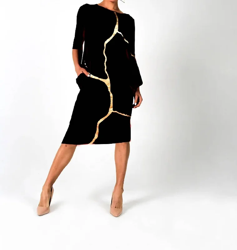 long sleeve dressSignature Boho Dress In Black