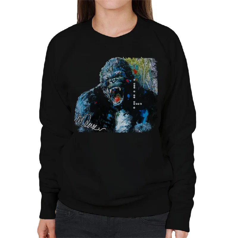 fashionable gym hoodieSidney Maurer Original Portrait Of King Kong Women's Sweatshirt