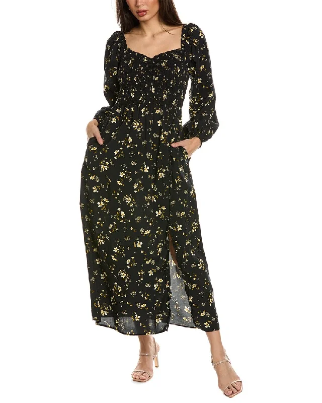 wrap-around dressLost + Wander Champagne Daisy Maxi Dress