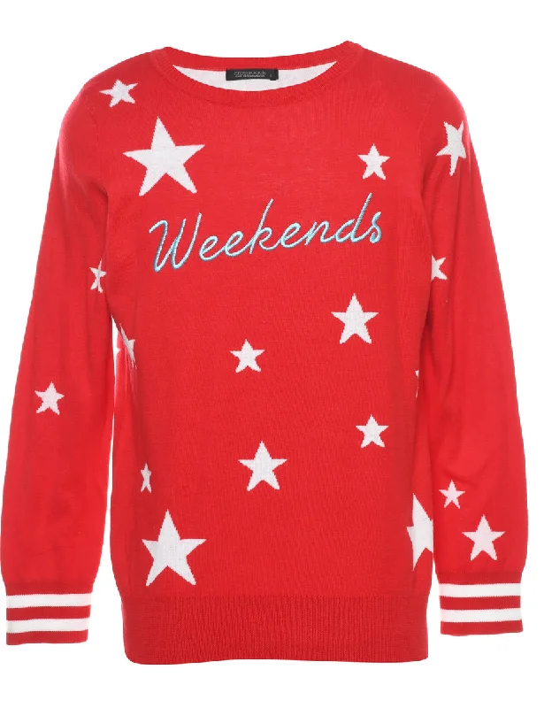 cold weather coatRed Christmas Jumper - S