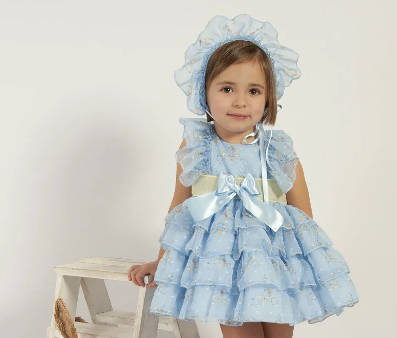 casual day dressBlue Butterfly Puffball Dress